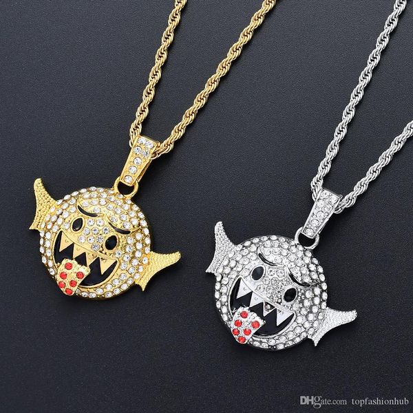 cartoon tongue out expression pendant hip hop pendant necklace golden pendant twist chain necklace in europe and america, Silver
cartoon tongue out expression pendant hip hop pendant necklace golden pendant twist chain necklace in europe and america, Silver
