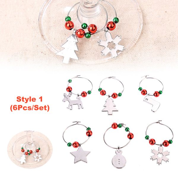 6pcs/set christmas style wine glass decoration wine charms table party xmas pendants decorations
6pcs/set christmas style wine glass decoration wine charms table party xmas pendants decorations