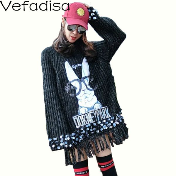 vefadisa winter tassels sequin sweater black o-neck cartoon print sweater long pullovers woman casual 2019 qyf824, White;black
vefadisa winter tassels sequin sweater black o-neck cartoon print sweater long pullovers woman casual 2019 qyf824, White;black