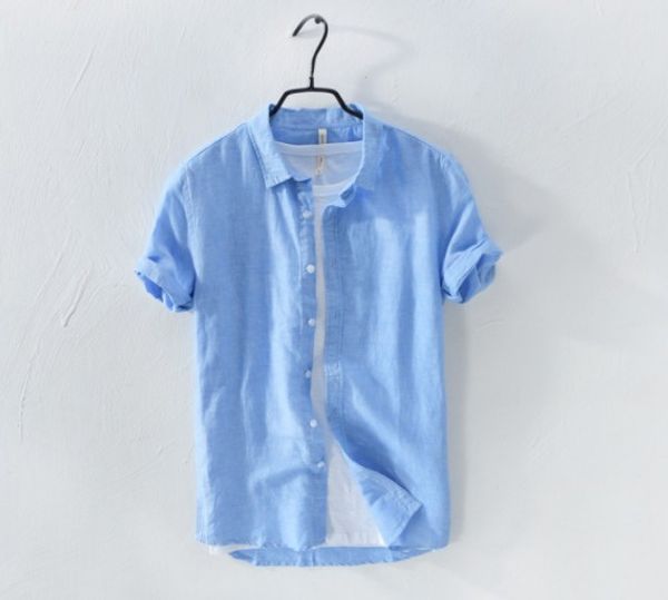 comfortable men's short sleeve linen shirt casual pure color vintage o-neck asian size shirt for men, White;black
comfortable men's short sleeve linen shirt casual pure color vintage o-neck asian size shirt for men, White;black