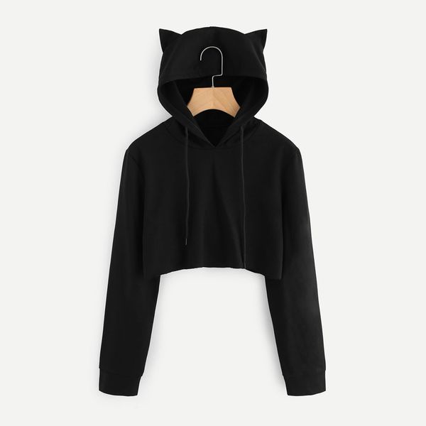 h35 women casual sweatshirts long sleeve short hoodies blouse pullover autumn sweatshirts crop hoodie for girl blouse, Black
h35 women casual sweatshirts long sleeve short hoodies blouse pullover autumn sweatshirts crop hoodie for girl blouse, Black