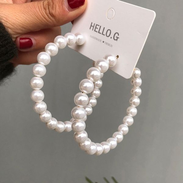 2020 exaggrated simulated pearls big circle statement earrings for women vintage loop hoop earrings with pearl jewelry gift, Golden
2020 exaggrated simulated pearls big circle statement earrings for women vintage loop hoop earrings with pearl jewelry gift, Golden
