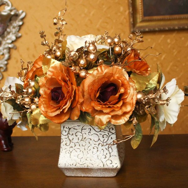european ceramic vase+artificial flower set ornaments home livingroom table figurines crafts office silk fake flower decoration
european ceramic vase+artificial flower set ornaments home livingroom table figurines crafts office silk fake flower decoration