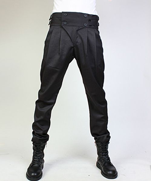 2019 new men's clothing hair stylist gd fashion personality double-breasted waist seal harem pants plus size costumes 27-46, Black
2019 new men's clothing hair stylist gd fashion personality double-breasted waist seal harem pants plus size costumes 27-46, Black