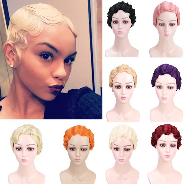 dianqi 7colors wigs for black curly wig short bob synthetic hair wig finger wave for women
dianqi 7colors wigs for black curly wig short bob synthetic hair wig finger wave for women