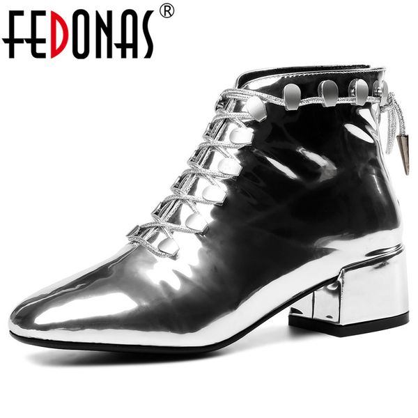 fedonas new quality genuine leather female short boots punk women ankle boots high heels night club shoes woman, Black 
fedonas new quality genuine leather female short boots punk women ankle boots high heels night club shoes woman, Black