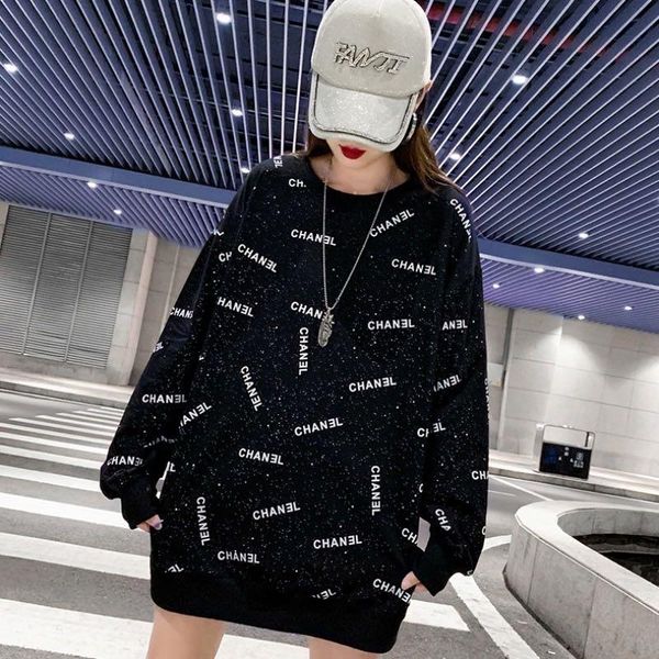 thin/fleecy cotton hoodie with loose long sleeves for women autumn wear 2020 korean version medium long style shiny blazer with shiny ins, Black
thin/fleecy cotton hoodie with loose long sleeves for women autumn wear 2020 korean version medium long style shiny blazer with shiny ins, Black