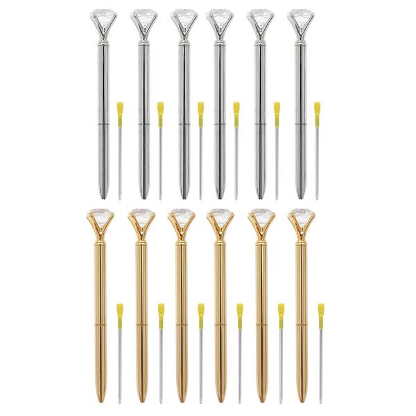 6pcs big diamond crystal pen gem ballpoint pens ring wedding metal ballpen kawaii magical pen fashion school office supplies, Blue;orange
6pcs big diamond crystal pen gem ballpoint pens ring wedding metal ballpen kawaii magical pen fashion school office supplies, Blue;orange
