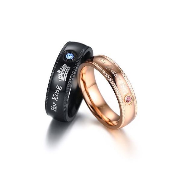 couple rings her king his queen wedding jewelry for men women stainless steel with cubic zirconia engagement gift cr-155mgj, Silver
couple rings her king his queen wedding jewelry for men women stainless steel with cubic zirconia engagement gift cr-155mgj, Silver
