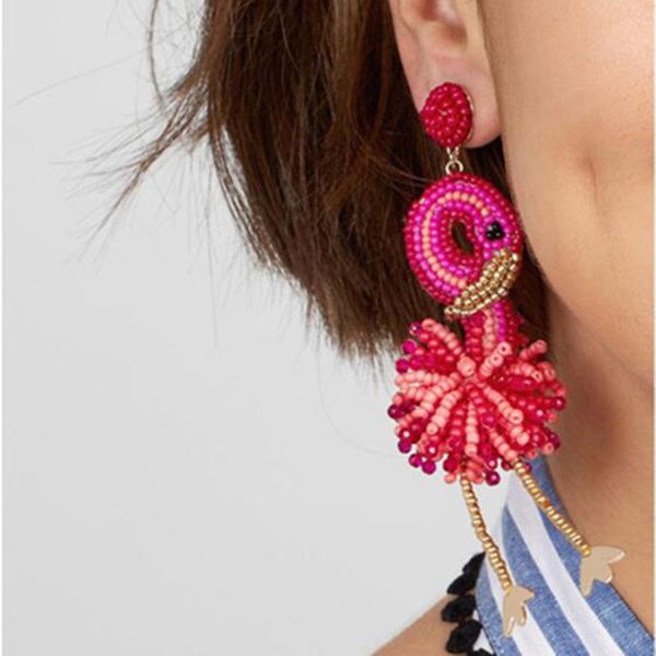vintage ins handmade rice beads pink flamingo drop earrings for women gift bohemian flamingo statement dangle earrings jewelry, Silver
vintage ins handmade rice beads pink flamingo drop earrings for women gift bohemian flamingo statement dangle earrings jewelry, Silver