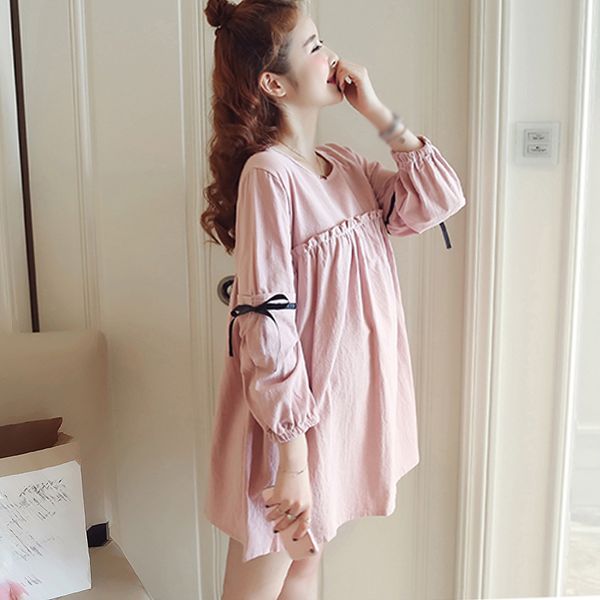 2019 new ladies dress autumn round neck solid color casual long sleeve women pregnant plus size dress, Black;gray
2019 new ladies dress autumn round neck solid color casual long sleeve women pregnant plus size dress, Black;gray