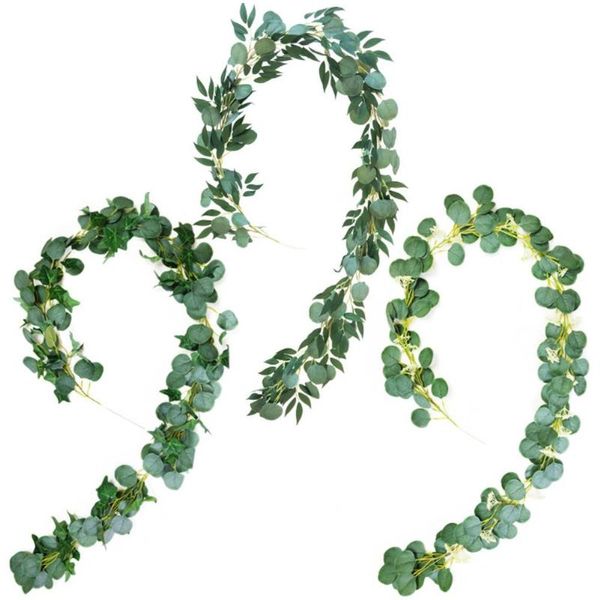 1pc 2m hanging artificial eucalyptus willow leaves silk cloth vines hang garland p prop wedding decoration office home decor
1pc 2m hanging artificial eucalyptus willow leaves silk cloth vines hang garland p prop wedding decoration office home decor