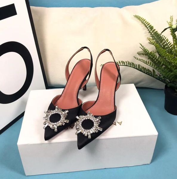ellished satin slingback pumps muaddi crystal elasticated slingback strap shoes high 7cm 9cm, Black
ellished satin slingback pumps muaddi crystal elasticated slingback strap shoes high 7cm 9cm, Black