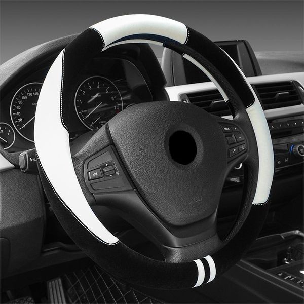 ale plush car steering wheel sleeve cover stitching two-color universal flocking handlebar cover car handle case 38cm size
ale plush car steering wheel sleeve cover stitching two-color universal flocking handlebar cover car handle case 38cm size