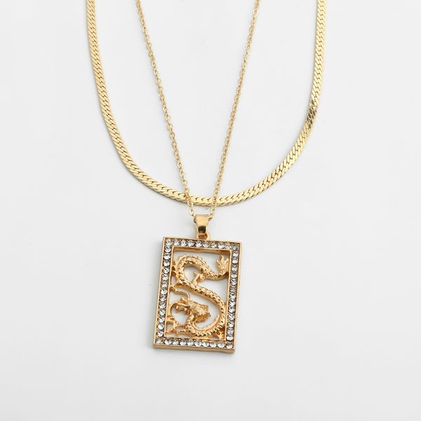 2020 new trendy gold double layers chain dragon geo choker pendant necklace korean fashion party jewelry, Golden;silver
2020 new trendy gold double layers chain dragon geo choker pendant necklace korean fashion party jewelry, Golden;silver
