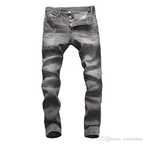 2020 mens designer jeans brand slim micro-elastic personality men's jeans wild fashion casual mens gray pleated straight mens joggers, Blue
2020 mens designer jeans brand slim micro-elastic personality men's jeans wild fashion casual mens gray pleated straight mens joggers, Blue