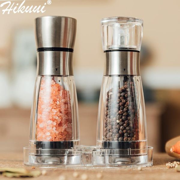 manual salt and pepper grinder stainless steel pepper mills arylic bottle ceramic grinding core pepertools kitchen bbq gadgets
manual salt and pepper grinder stainless steel pepper mills arylic bottle ceramic grinding core pepertools kitchen bbq gadgets