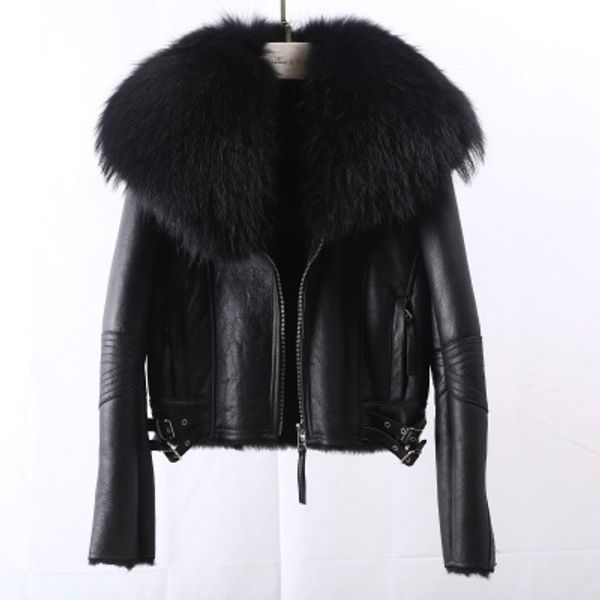 2022 real coat winter jacket women natural fox fur collar genuine biker wool fur liner faux leather thick warm streetwear motorcycle, Black;brown
2022 real coat winter jacket women natural fox fur collar genuine biker wool fur liner faux leather thick warm streetwear motorcycle, Black;brown