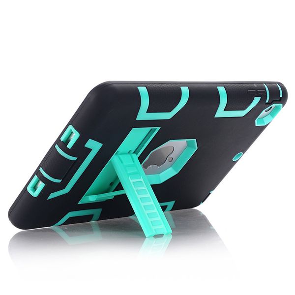 2019 for ipad case heavy duty shockproof tablet case square center hole silicone+pc combo for ipad case