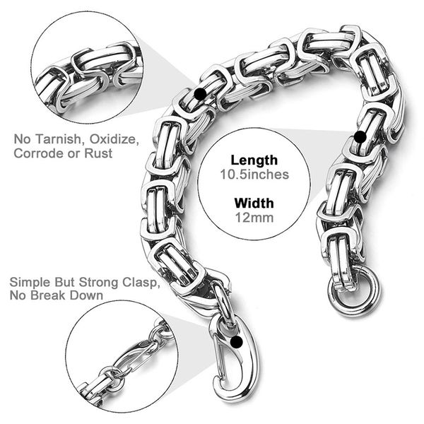 bracelet men's byzantium stainless steel cuba chian on hand charm male accessories simple manual fasion men bracelet jewellery, Black
bracelet men's byzantium stainless steel cuba chian on hand charm male accessories simple manual fasion men bracelet jewellery, Black