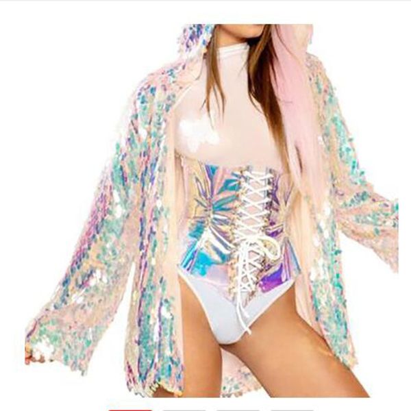 new women big sequin rave light up led hoodies jacket birthday party outwear fancy jacket, Black;brown
new women big sequin rave light up led hoodies jacket birthday party outwear fancy jacket, Black;brown