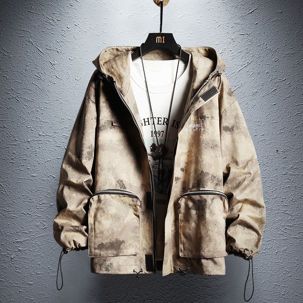 men jacket 2019 spring new style camouflage loose-fit hooded coat japanese-style youth large size workwear, Black;brown
men jacket 2019 spring new style camouflage loose-fit hooded coat japanese-style youth large size workwear, Black;brown