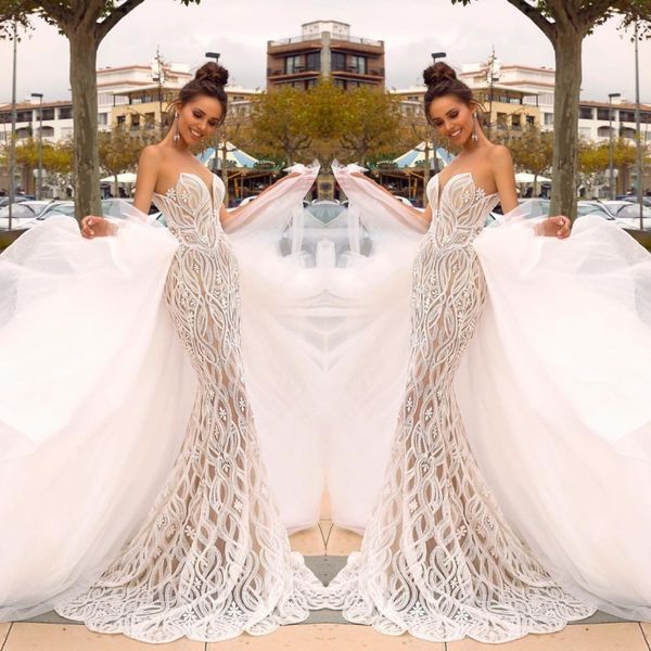 mermaid wedding dress 2020 jewel sheer neck detachable train sleeveless beadings vestido de noiva bruidsjurken bride gowns, White
mermaid wedding dress 2020 jewel sheer neck detachable train sleeveless beadings vestido de noiva bruidsjurken bride gowns, White
