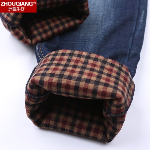 men's plus velvet thickening jeans pants male winter slim straight thermal long denim trousers, Blue
men's plus velvet thickening jeans pants male winter slim straight thermal long denim trousers, Blue