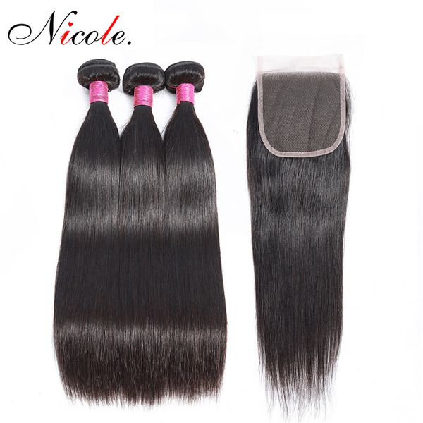 nicole malaysian straight human hair weave bundles with closure natural color non remy human hair 3 bundles with lace closure ing, Black
nicole malaysian straight human hair weave bundles with closure natural color non remy human hair 3 bundles with lace closure ing, Black