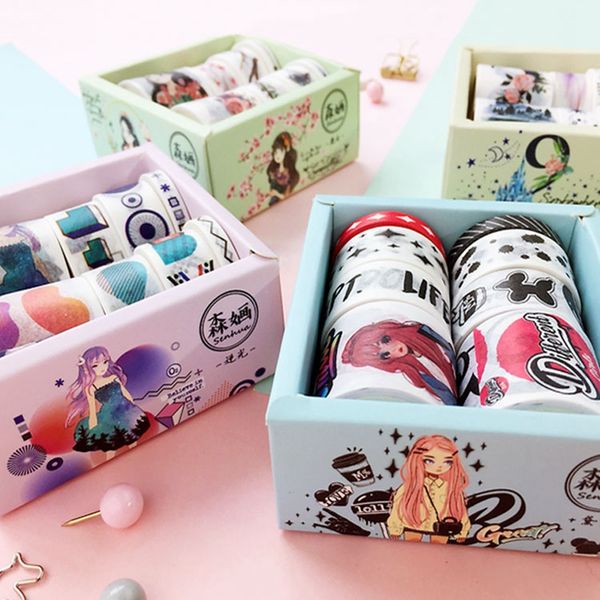 8pcs/lot creative cool girl washi tape diary diy decorative paper masking tape kawaii stationery school supplies gift 2016
8pcs/lot creative cool girl washi tape diary diy decorative paper masking tape kawaii stationery school supplies gift 2016