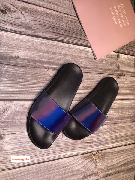 waterfront mule slippers men's and women's sandals flat designer shoes slippers flexible rubber outsole slide slippers size, Black