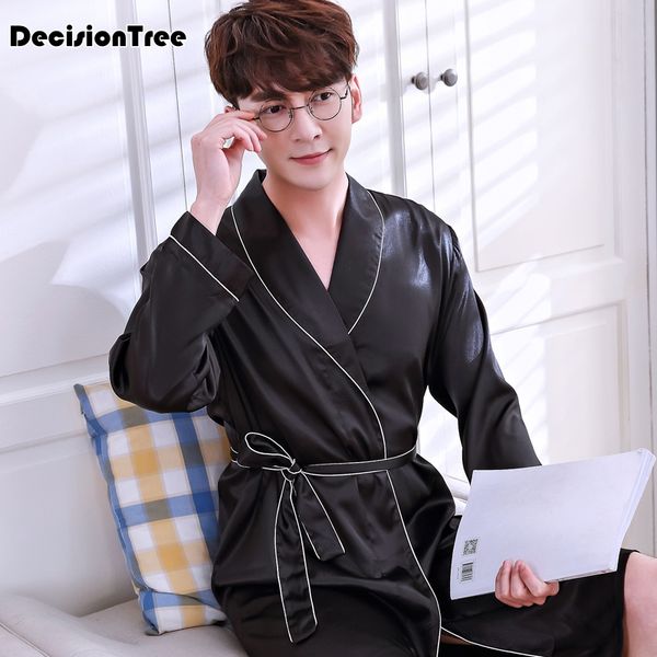 2019 mens kimono robe embroidery bath gown faux silk bathrobe nightgown sleepwear hombre pijama, Black;brown
2019 mens kimono robe embroidery bath gown faux silk bathrobe nightgown sleepwear hombre pijama, Black;brown