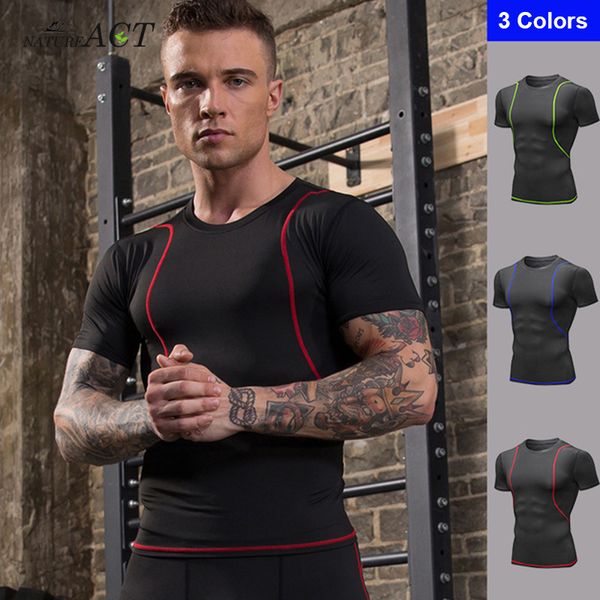 men's quick-dry short sleeve gym fitness running t-shirt compression athletic workout essential sportswear t shirt, Black;red
men's quick-dry short sleeve gym fitness running t-shirt compression athletic workout essential sportswear t shirt, Black;red