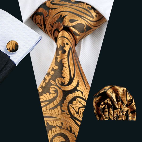

fa-988 barry.wang 29 styles men`s tie for men necktie paisley silk tie hanky cufflinks set men's for wedding party business, Blue;purple