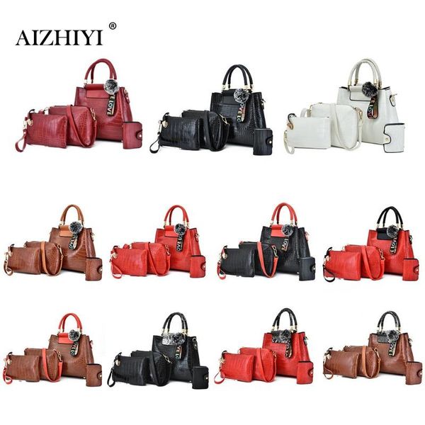 4pcs/set women lady leather handbag shoulder bags tote purse messenger crocodile leather women shoulder crossbody handbag clutch
4pcs/set women lady leather handbag shoulder bags tote purse messenger crocodile leather women shoulder crossbody handbag clutch