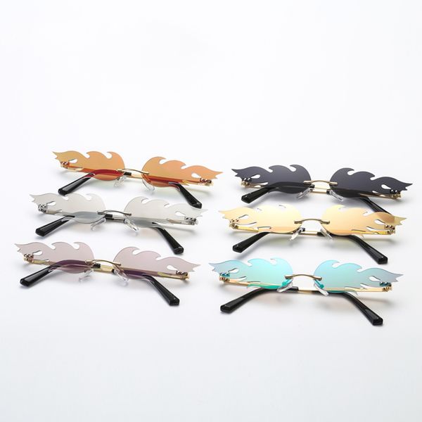 women men rimless wave sun glasses new 2019 fashion fire flame sunglasses eyewear luxury design narrow sunglass shade streetwear, White;black
women men rimless wave sun glasses new 2019 fashion fire flame sunglasses eyewear luxury design narrow sunglass shade streetwear, White;black