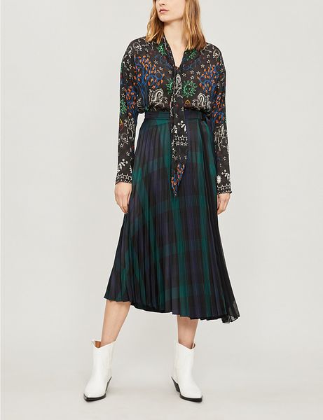2020 french green plaid print pleat skirt mid-calf length women skirts sand fall autumn casual trend skirt, Black
2020 french green plaid print pleat skirt mid-calf length women skirts sand fall autumn casual trend skirt, Black