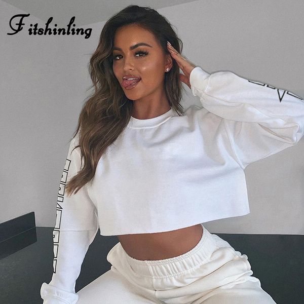 fitshinling casual letter print sweatshirt women clothing white slim crop 2019 spring new athleisure sudadera mujer hoodies, Black
fitshinling casual letter print sweatshirt women clothing white slim crop 2019 spring new athleisure sudadera mujer hoodies, Black