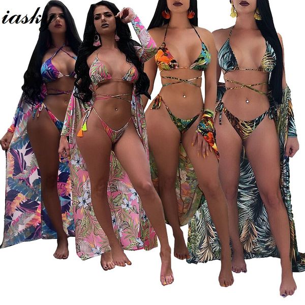 iasky 2020 print floral bandage bikinis set with beach cover ups women thong swimsuits bathing suit swimwear 3pcs/set
iasky 2020 print floral bandage bikinis set with beach cover ups women thong swimsuits bathing suit swimwear 3pcs/set