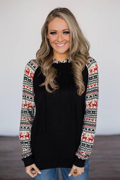 new style women hoodies fashion with hat women christmas hoodies long sleeve ladies jumper stripe patchwork, Black
new style women hoodies fashion with hat women christmas hoodies long sleeve ladies jumper stripe patchwork, Black