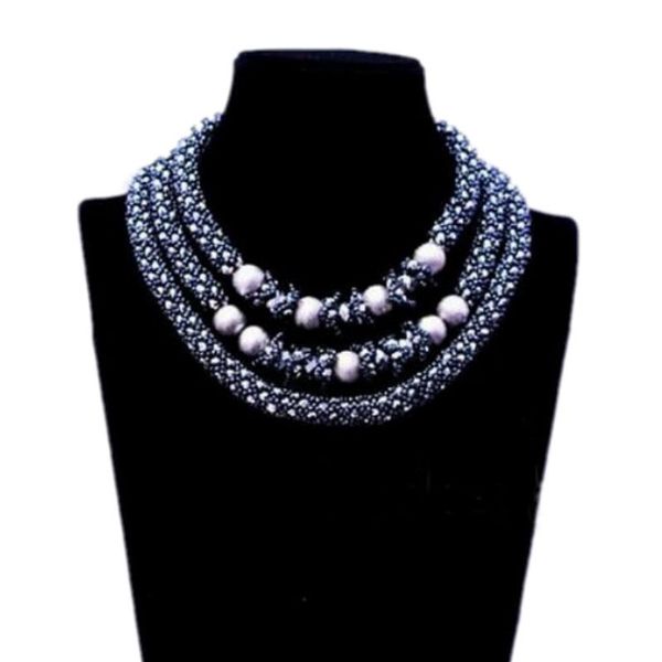4ujewelry 18.8 inches dark grey & silver necklace set for african women 3 rows tribal ethnic ladies jewellery gift set ship, Slivery;golden
4ujewelry 18.8 inches dark grey & silver necklace set for african women 3 rows tribal ethnic ladies jewellery gift set ship, Slivery;golden