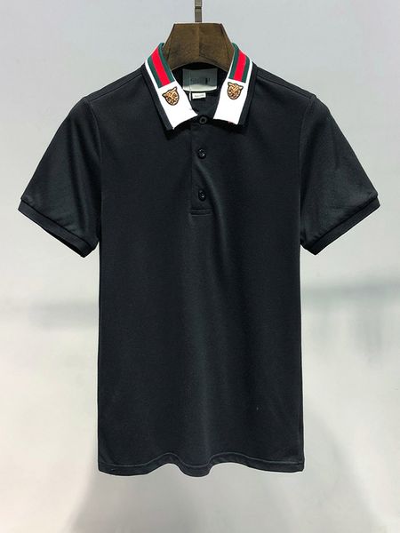 italy polo shirt t shirts 2019 polos snake bee floral embroidery mens polos high street fashion stripe print polo t-shirt 02, Gray 
italy polo shirt t shirts 2019 polos snake bee floral embroidery mens polos high street fashion stripe print polo t-shirt 02, Gray
