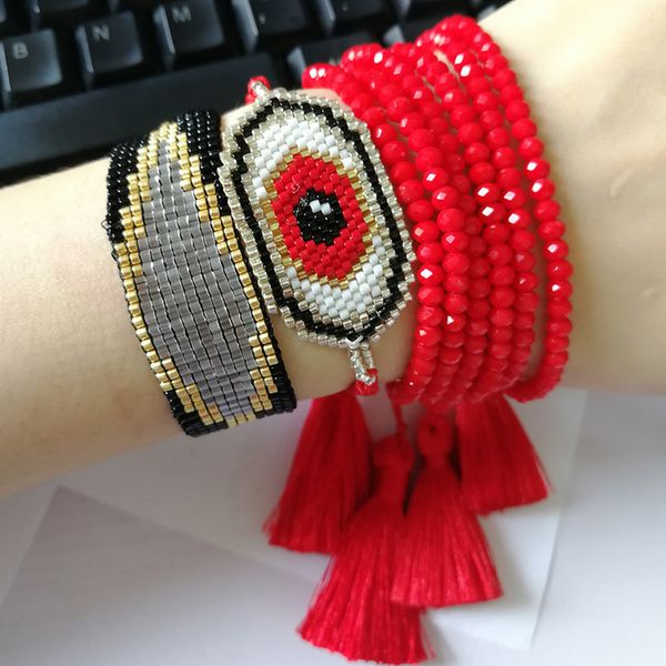 shinusboho 3pcs/set 2019 eye bracelets men fashion miyuki jewelry multi layer beaded bracelets for women pulseras statement, Golden;silver
shinusboho 3pcs/set 2019 eye bracelets men fashion miyuki jewelry multi layer beaded bracelets for women pulseras statement, Golden;silver