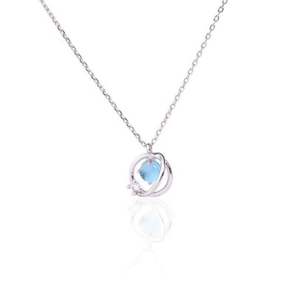 popular blue glass fantasy planet key universe planet fantasy clavicle necklace, Silver
popular blue glass fantasy planet key universe planet fantasy clavicle necklace, Silver
