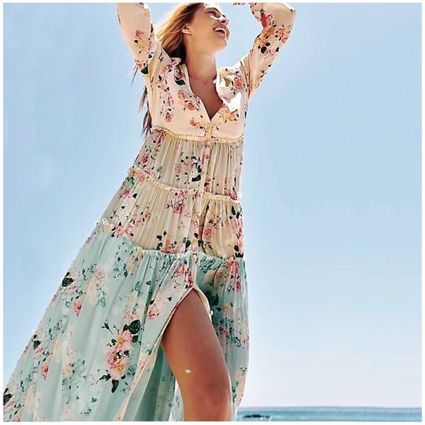 2020 summer floral print beach dress high split long sleeve bikini cover up tunic beach cover-ups sarong robe de plage, White;black
2020 summer floral print beach dress high split long sleeve bikini cover up tunic beach cover-ups sarong robe de plage, White;black