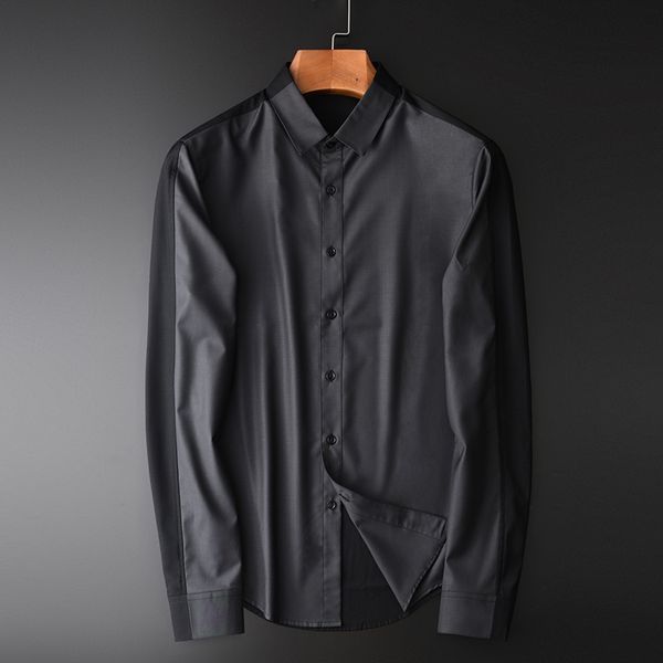 contrast color mens shirts luxury silk fabrics long sleeve mens dress shirts plus size 4xl slim business casual man shirt, White;black
contrast color mens shirts luxury silk fabrics long sleeve mens dress shirts plus size 4xl slim business casual man shirt, White;black