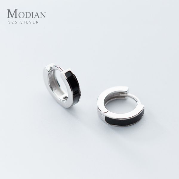 modian new black and white enamel fashion hoop earrings classic charm elegant 925 sterling silver jewelry for women girl gift, Golden;silver
modian new black and white enamel fashion hoop earrings classic charm elegant 925 sterling silver jewelry for women girl gift, Golden;silver