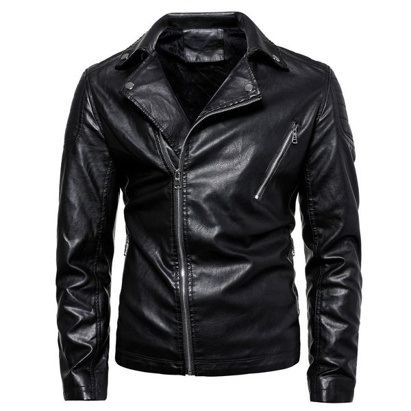 leather jacket locomotive coat leisure leather jackets zipper casual jumper winter outerwear fashion overcoat outerwear men's clothing, Black
leather jacket locomotive coat leisure leather jackets zipper casual jumper winter outerwear fashion overcoat outerwear men's clothing, Black