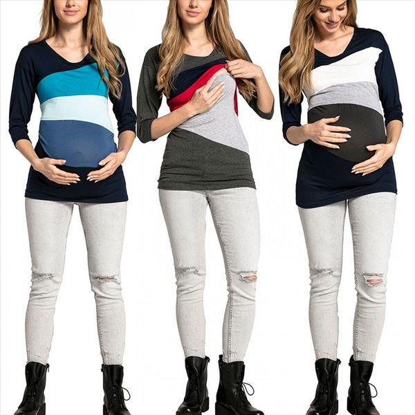pregnancy clothing geometric color maternity clothes panel invisible bu ru yi sleeve pregnancy clothing geometric color t-shirt maternity cl, White
pregnancy clothing geometric color maternity clothes panel invisible bu ru yi sleeve pregnancy clothing geometric color t-shirt maternity cl, White