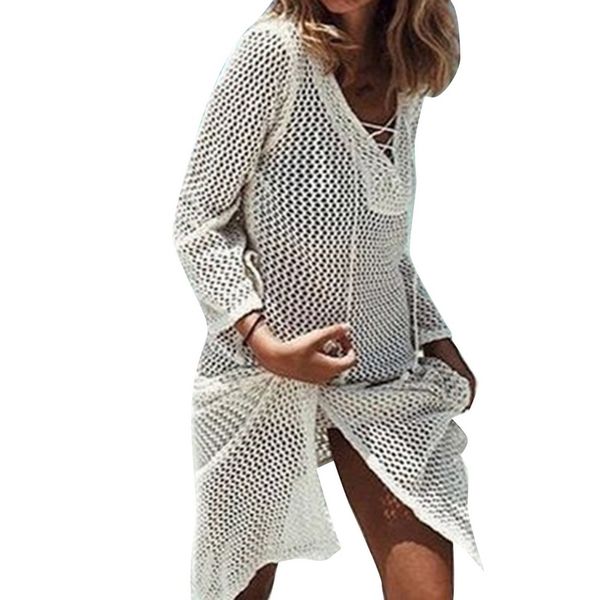 women' fashion summer holoow out bikini cover up ladies crochet solid color long sleeves tassel lace up beach dresses 2019 new, Blue;gray
women' fashion summer holoow out bikini cover up ladies crochet solid color long sleeves tassel lace up beach dresses 2019 new, Blue;gray